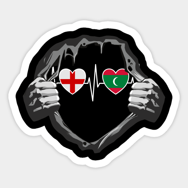England And Maldives Maldivian Flag Flags Sticker by Anfrato